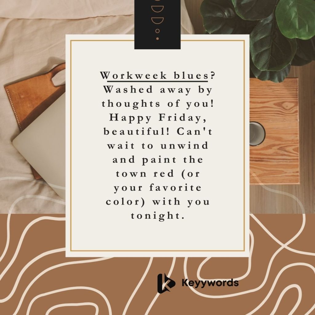 Happy Friday Love You Short Paragraph for Her