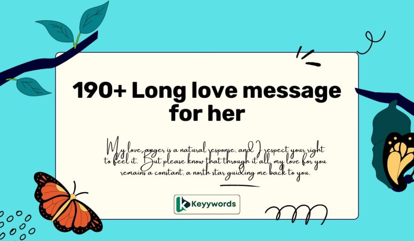 Long love message for her