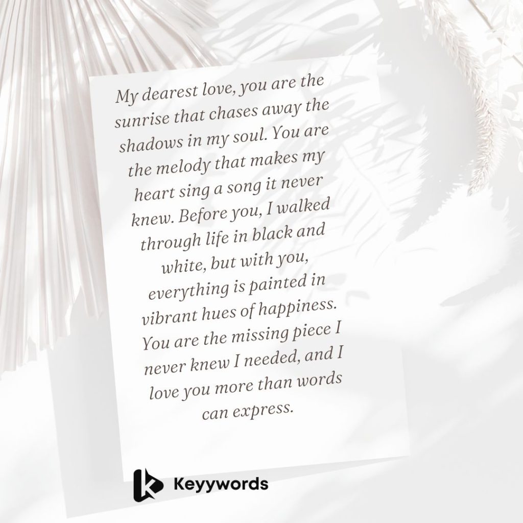 Long love message for her to make her cry happy tears