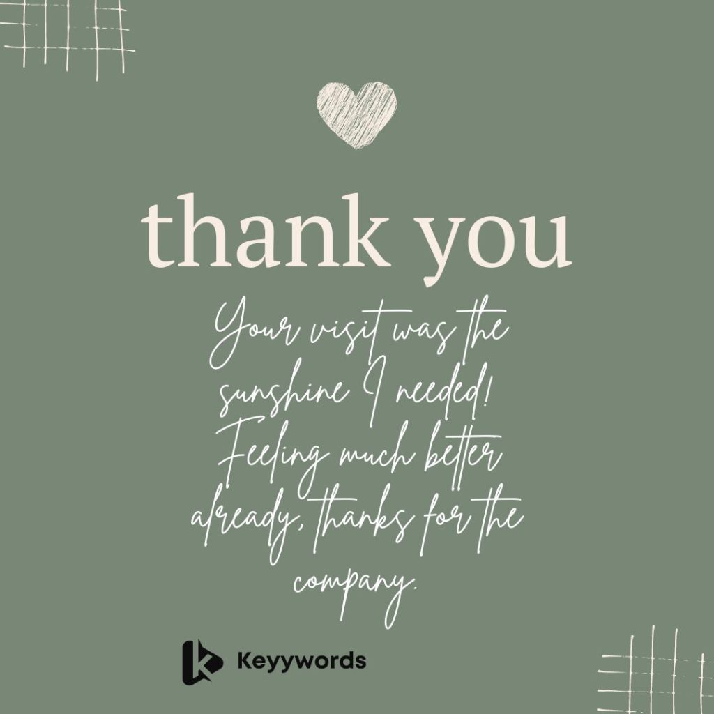 Thank You for the Visit Messages After a Sick Visit