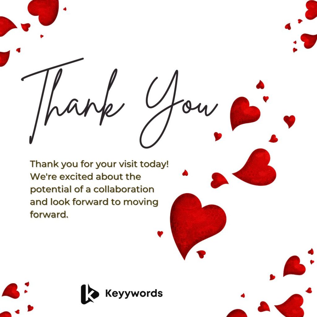 Thank You for the Visit Messages Business