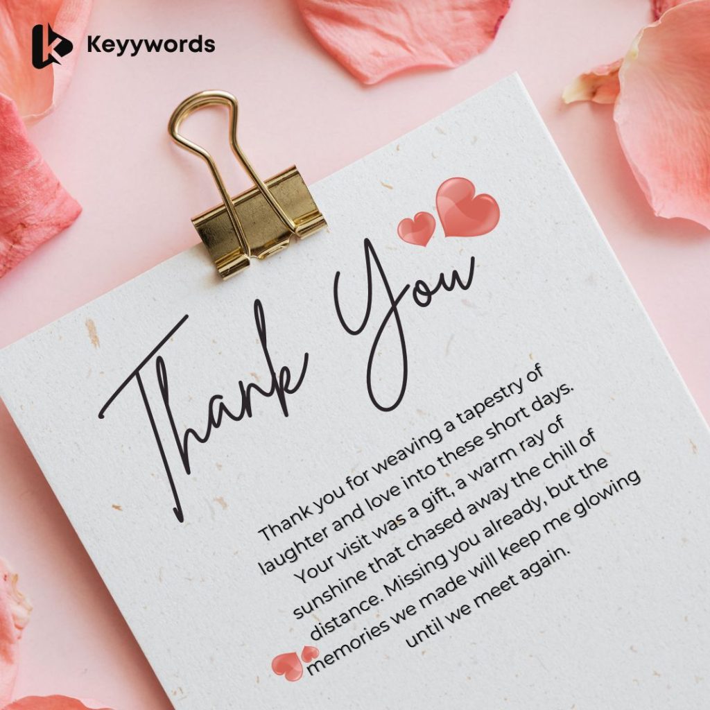 Thank You for the Visit Messages to Distant Loved Ones