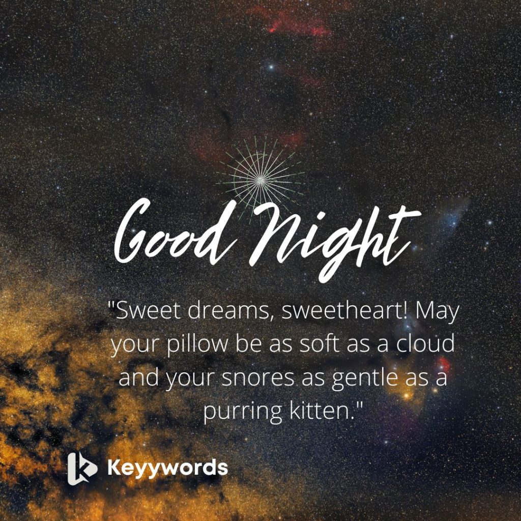 Funny good night wishes for sweetheart