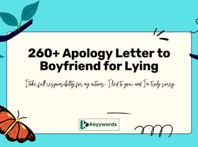 Apology Letter to Boyfriend for Lying