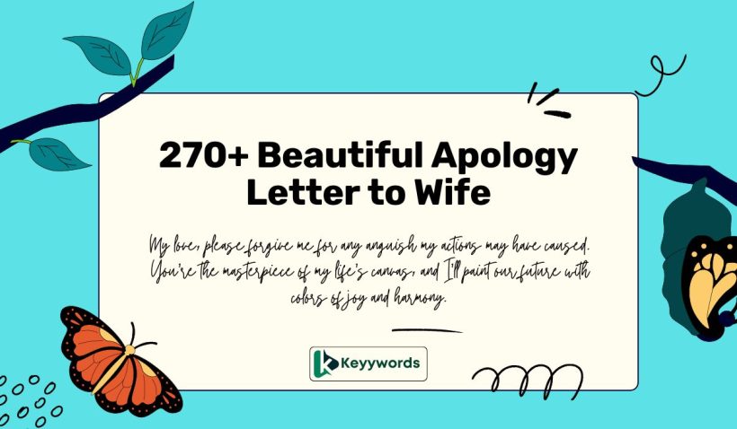 Beautiful Apology Letter to Wife
