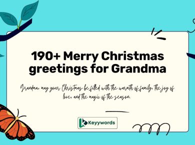Merry Christmas greetings for Grandma