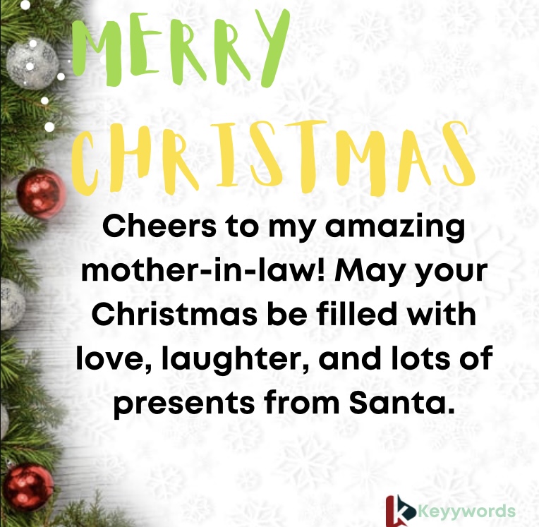 Short and Funny Christmas Wishes for Mother-in-Law