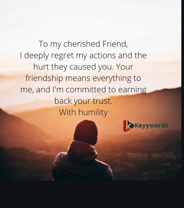 Sorry Letter for a Close Friend