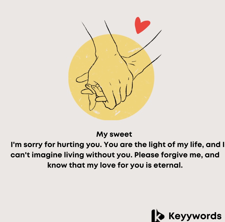 I’m sorry, I love you letter.