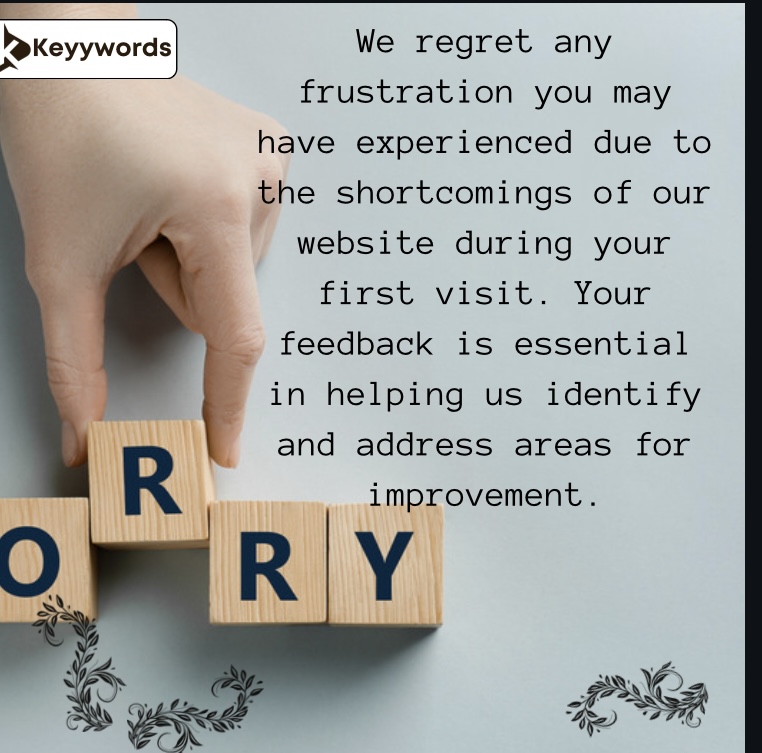 HTTP apology message for first-time visitors
