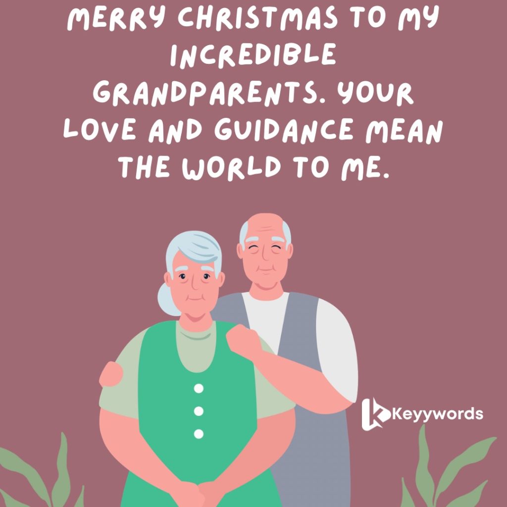 Merry Christmas geeetings for grandparents