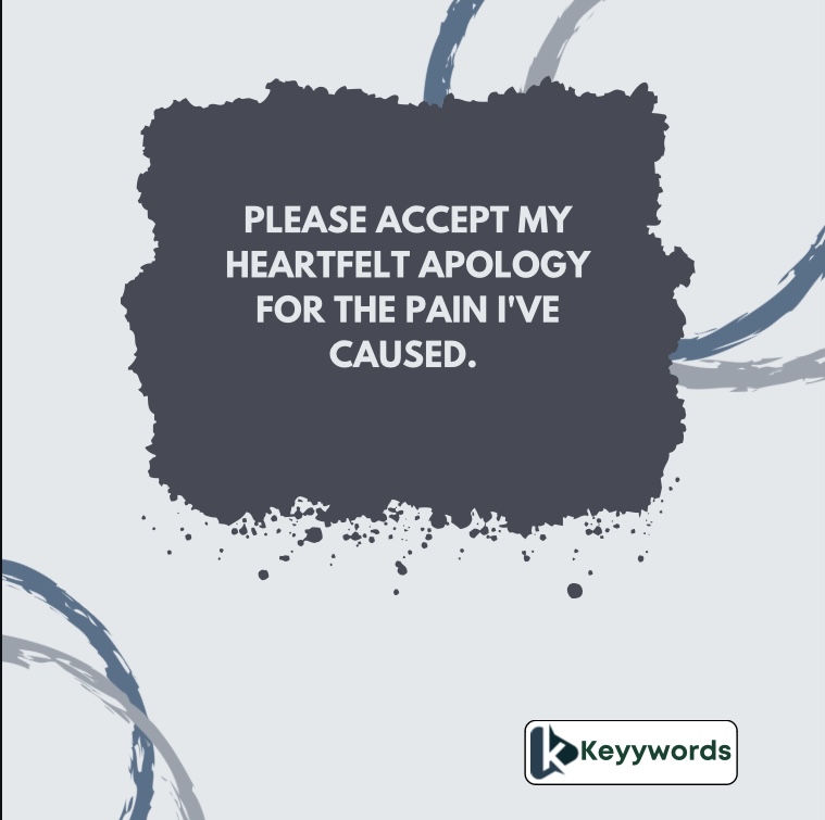 A heartfelt apology to a girl
