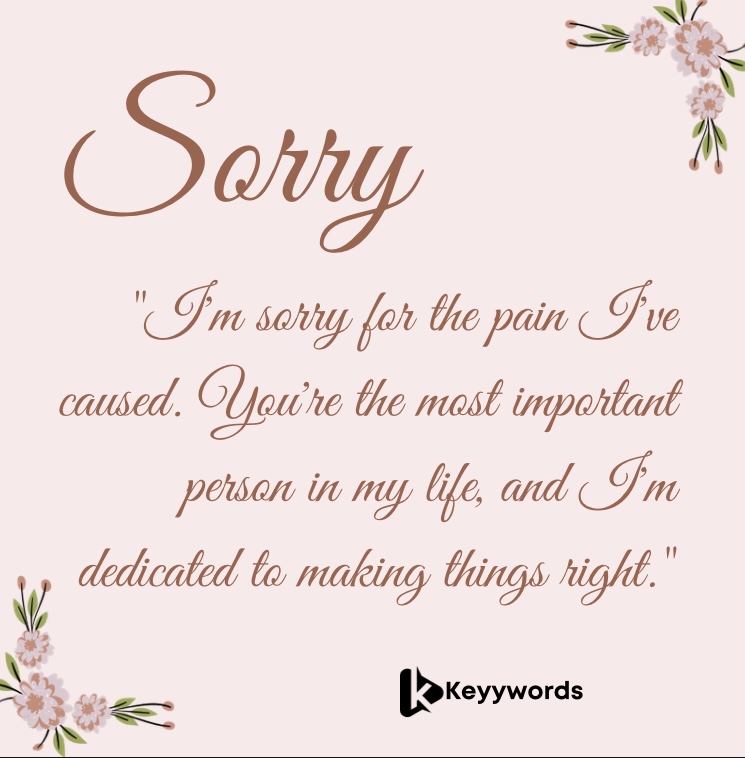 Sorry for Hurting You Messages for Fiancée