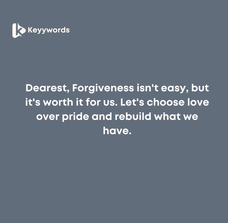 A Love Letter of Forgiveness for Him