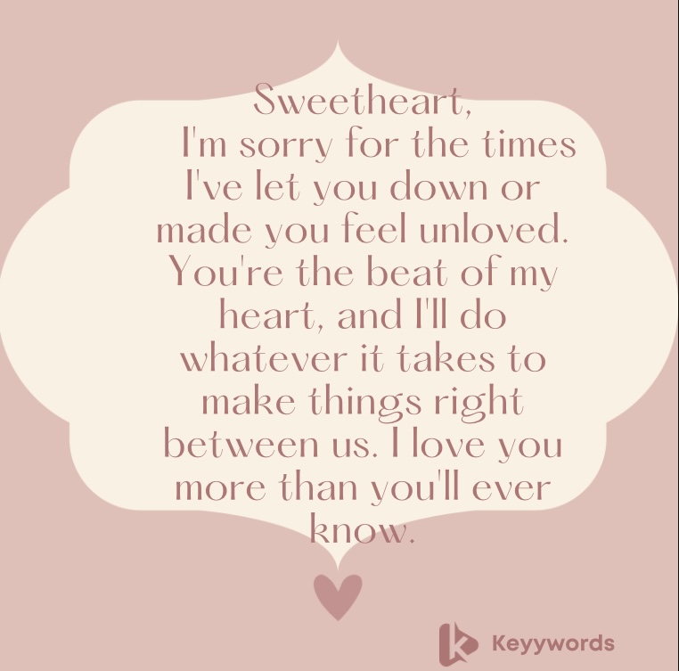 I’m sorry, I love your cute messages.