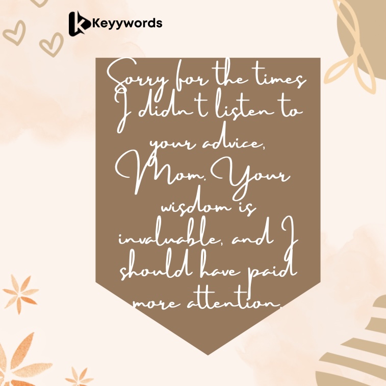 Daughter’s Sorry Paragraphs for Mom