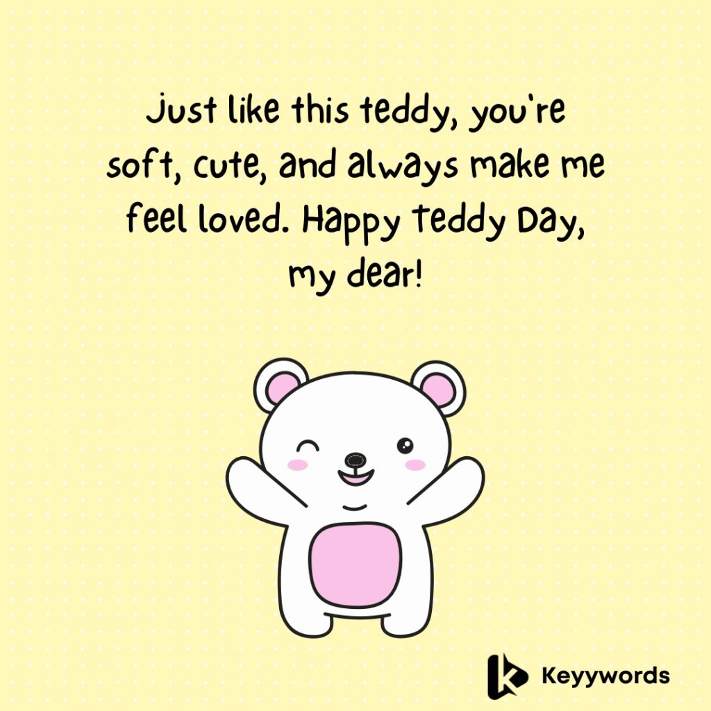 Teddy Day card message for her