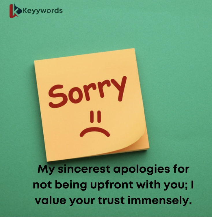 An apology to a girl for lying