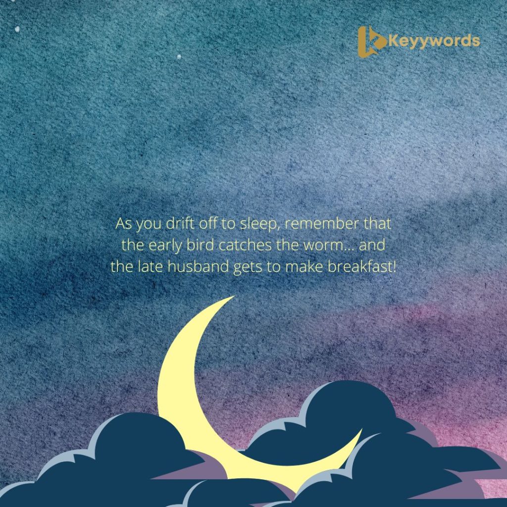 Funny good-night messages for him 