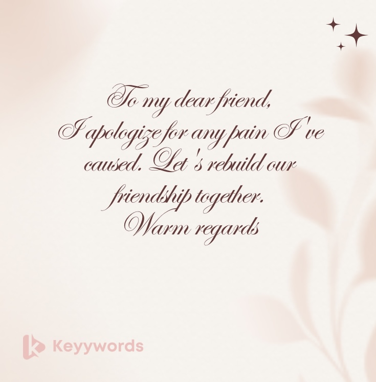 Sorry Letter for a Childhood Friend