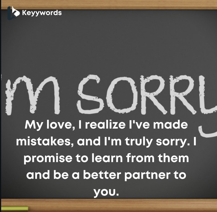 A romantic apology to a girl