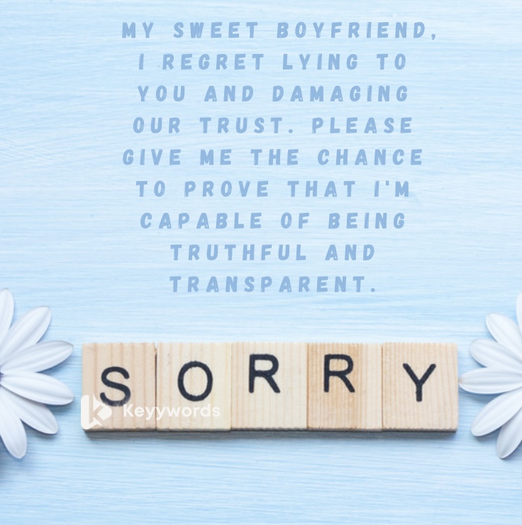 Remorseful Apology Letter to Boyfriend for Lying