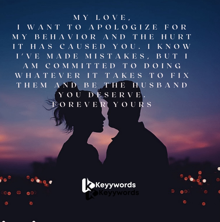 Heartfelt, Beautiful Apology Letter to Wife from Husband