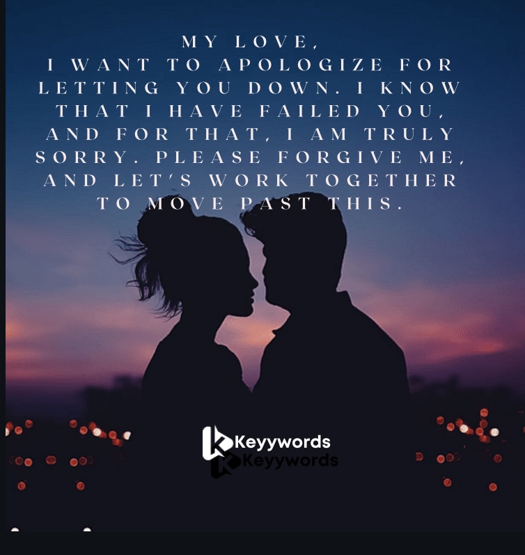 I’m Sorry I Failed You Letter for Husband 