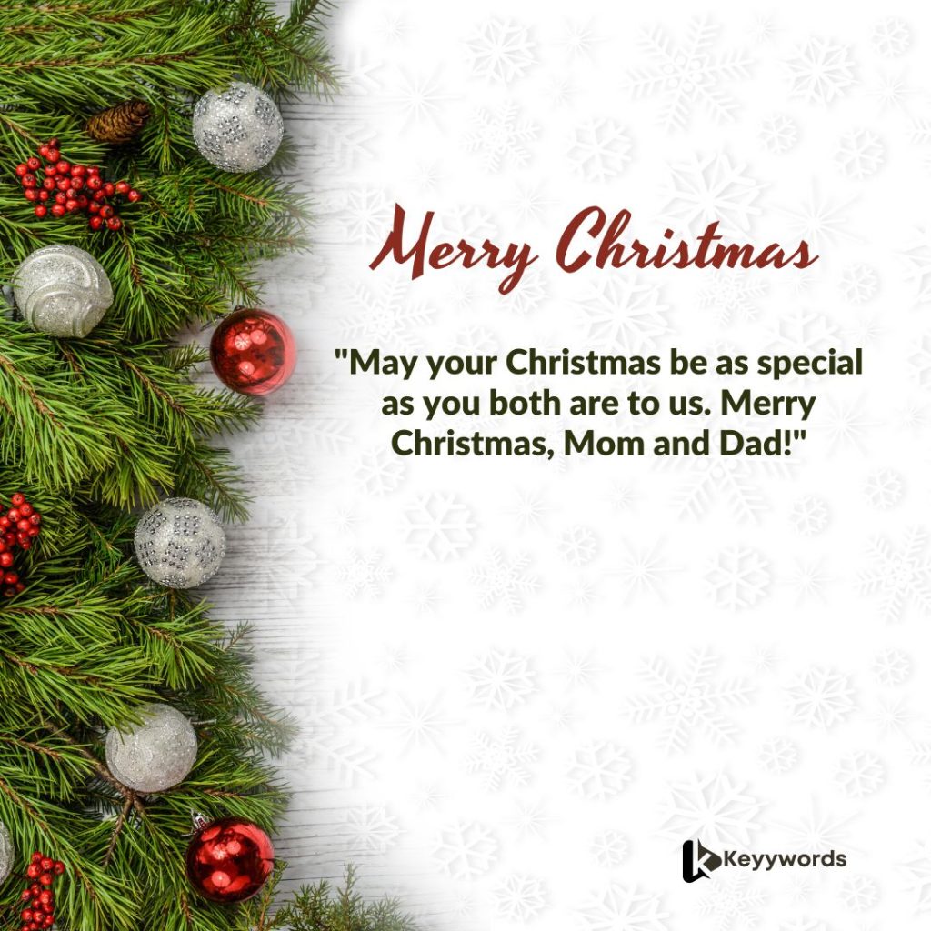 Merry Christmas wishes for parents
