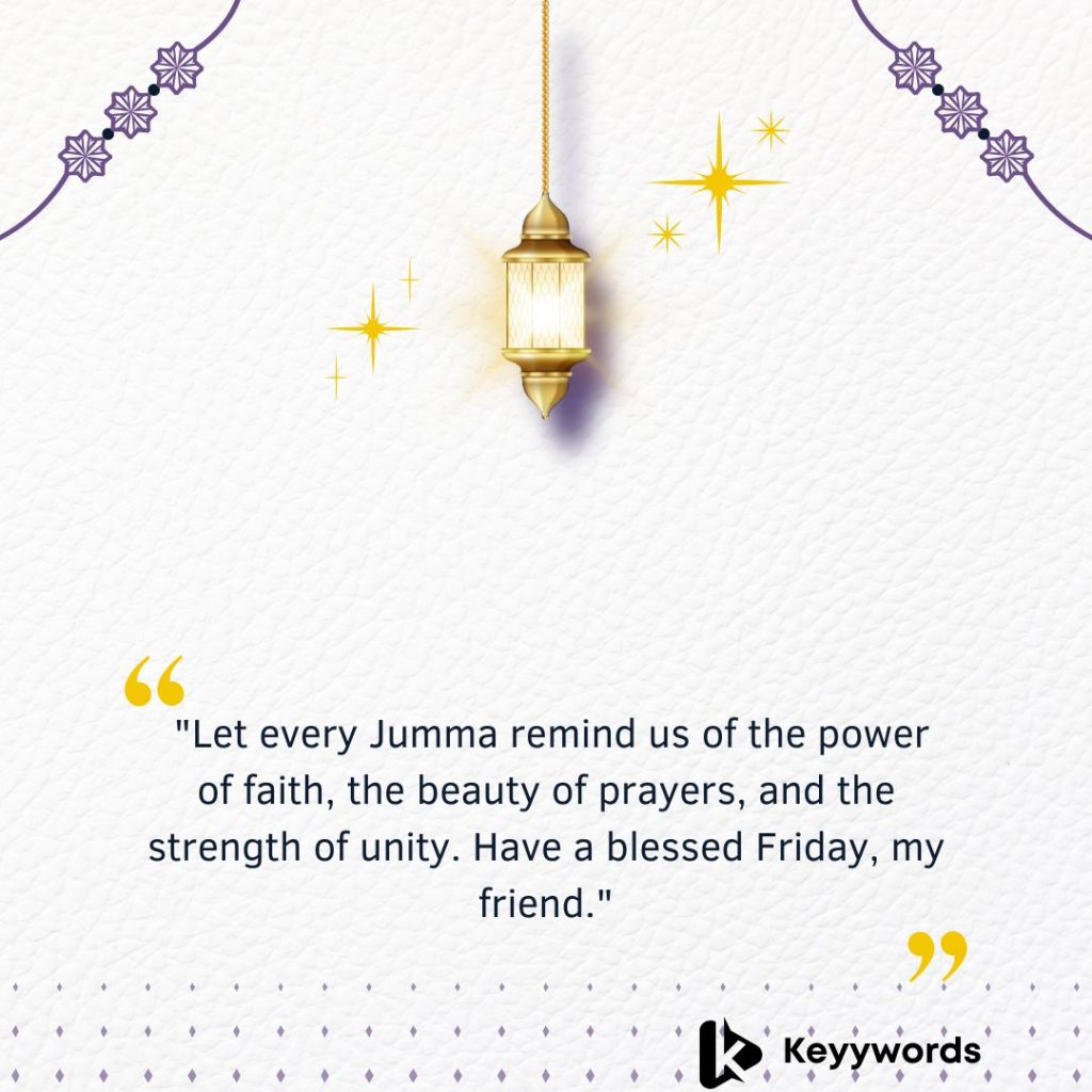 Jumma Mubarak Message to a Male Friend