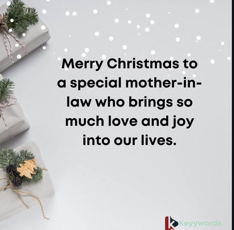 Merry Christmas wishes for an aging mother-in-law