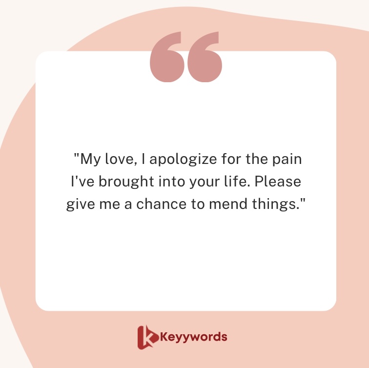 Sorry for Hurting You, Fiancé Quotes