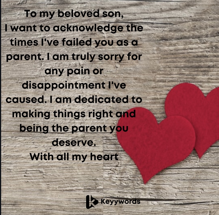I’m Sorry I Failed You Letter for Son