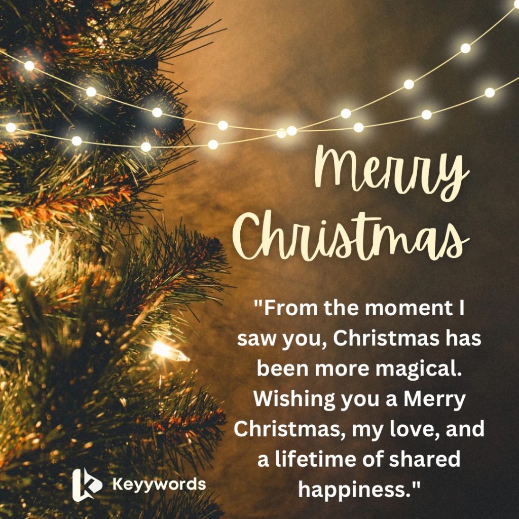 Romantic merry Christmas wishes for him