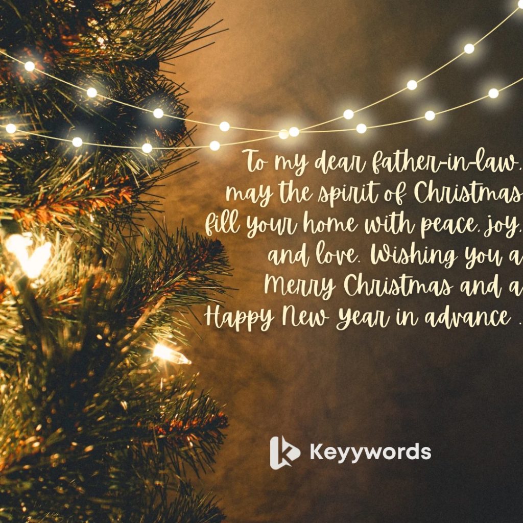 Merry Christmas wishes for your father-in-law