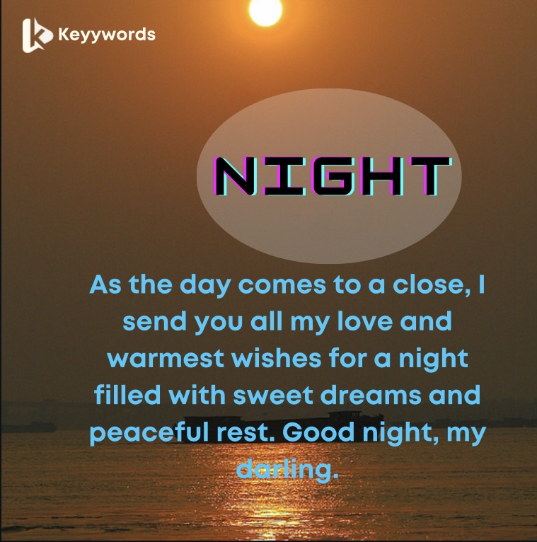 Good night wishes that touch her heart