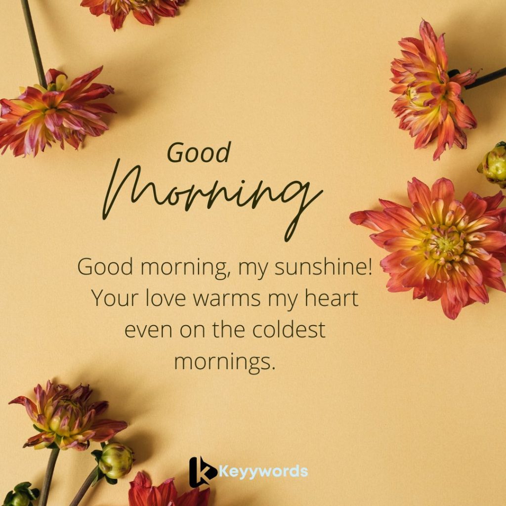 Good morning greetings to make my fiancé smile