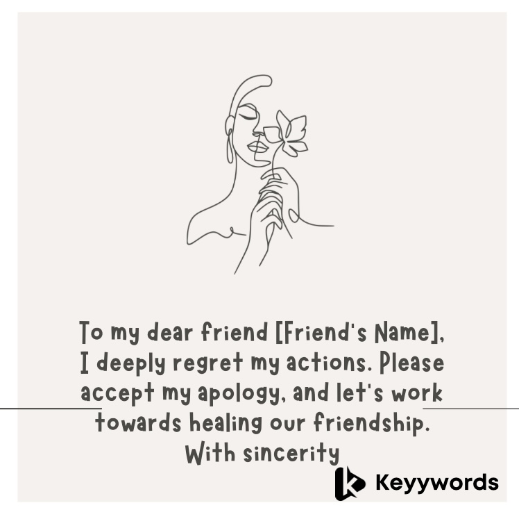 Sorry Letter for a Female Friend