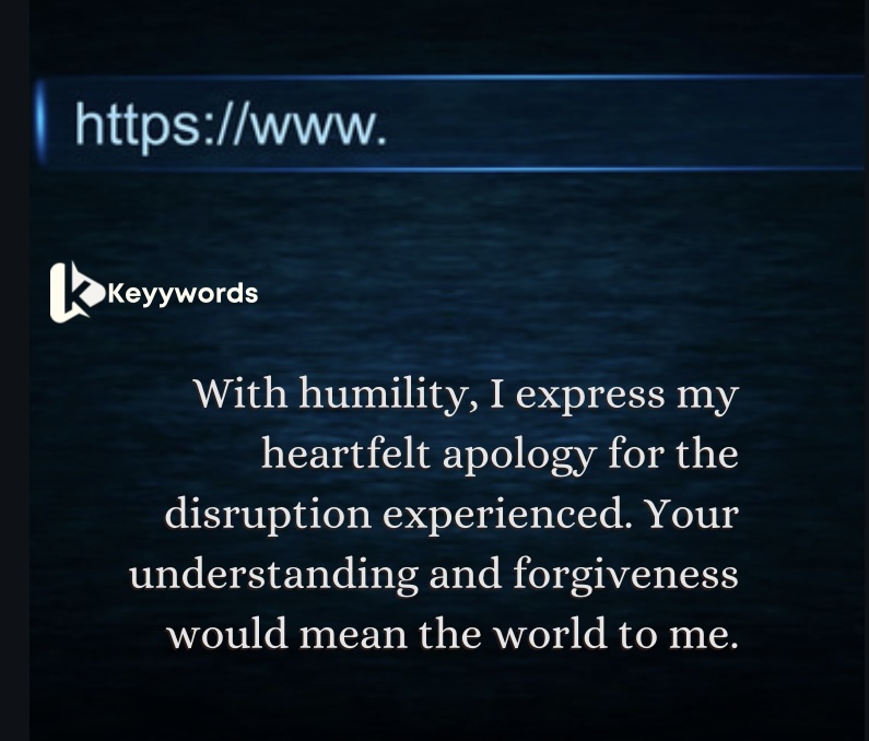 Emotional HTTP apology message