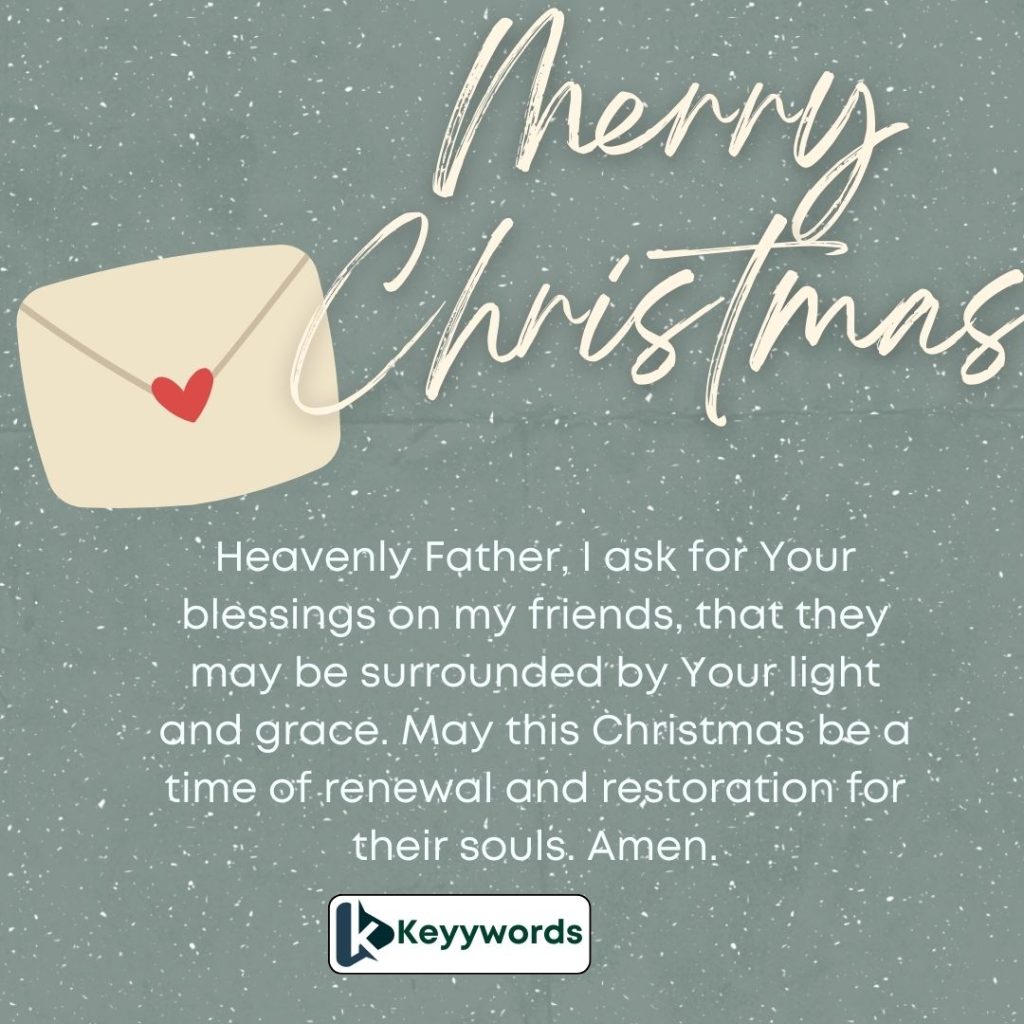 Merry Christmas prayers for friends