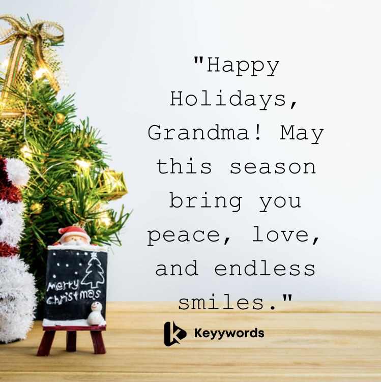 Greetings to Grandma for the Christmas Celebration 