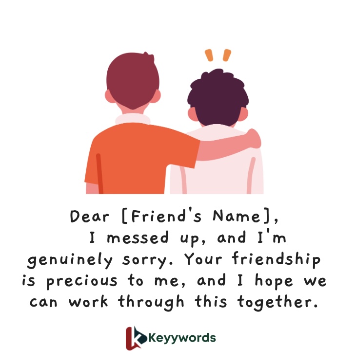 Sorry Letter for Friend