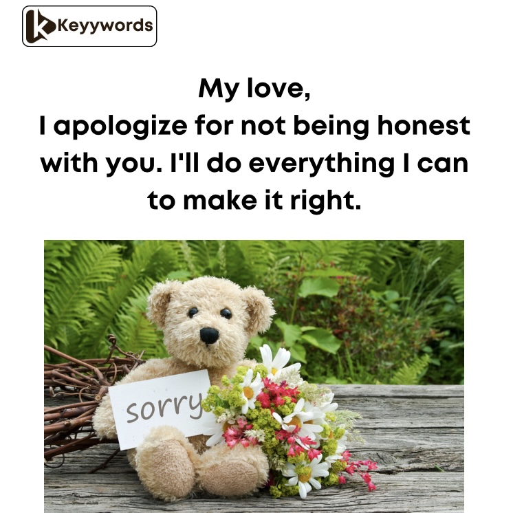 Apology Letter to Boyfriend for Lying