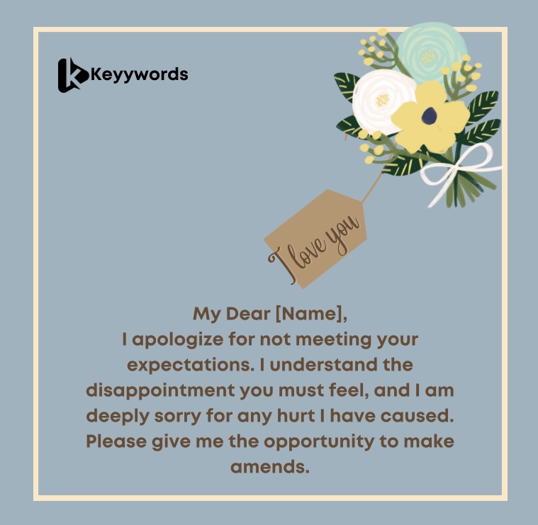 I’m Sorry I Failed You Letter