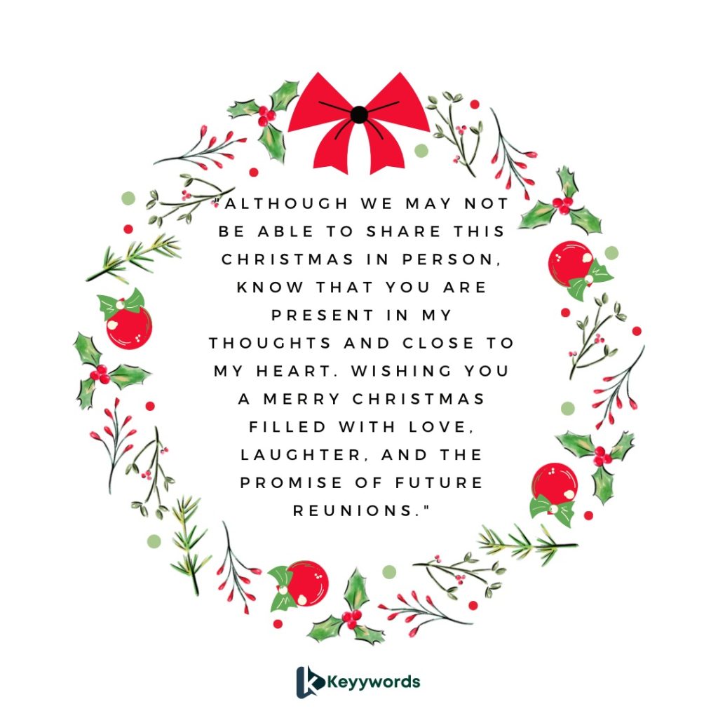 Merry Christmas wishes for long distance friend