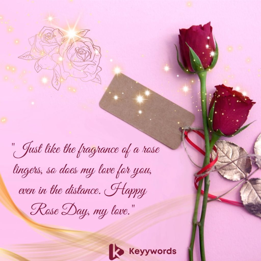 Rose Day wishes for her long distance