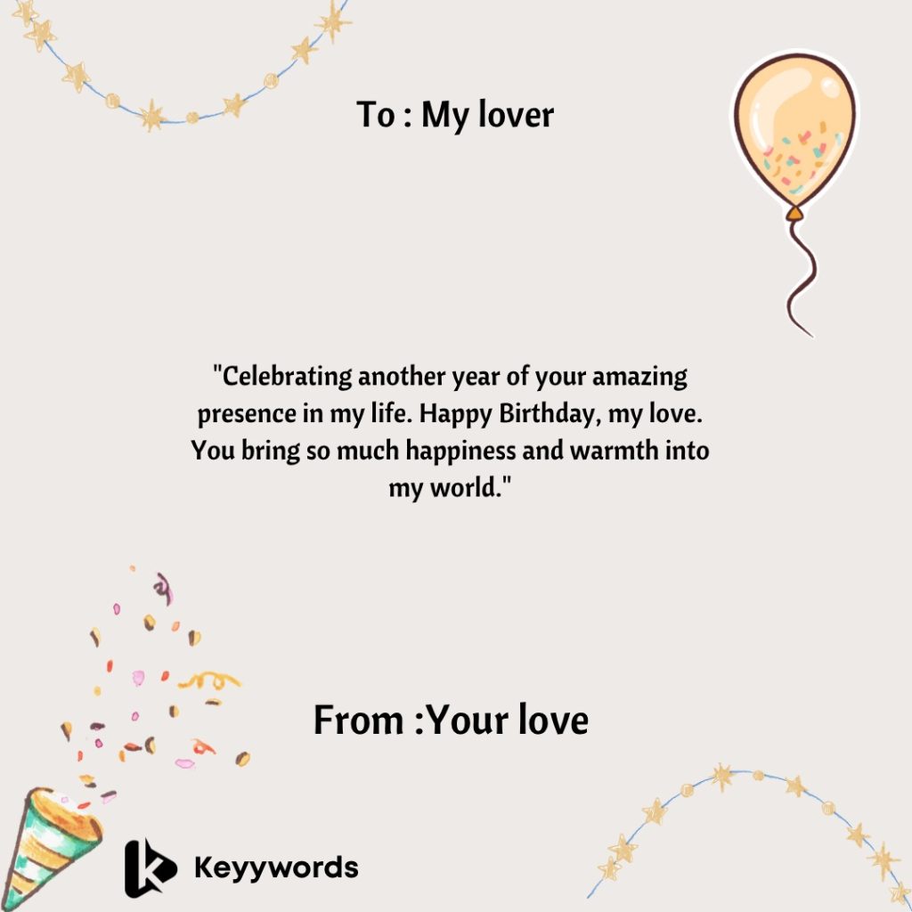 Happy Birthday Wishes for Lover