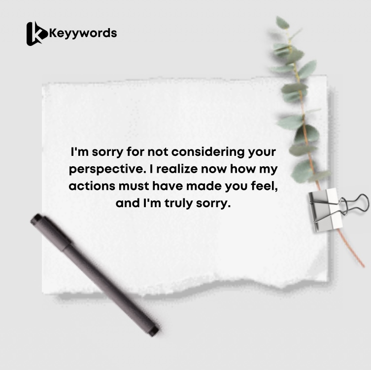 Sincere apology to a girl