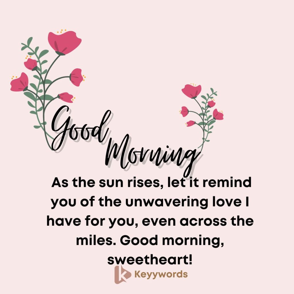 Good morning message to make my wife fall in love long-distance