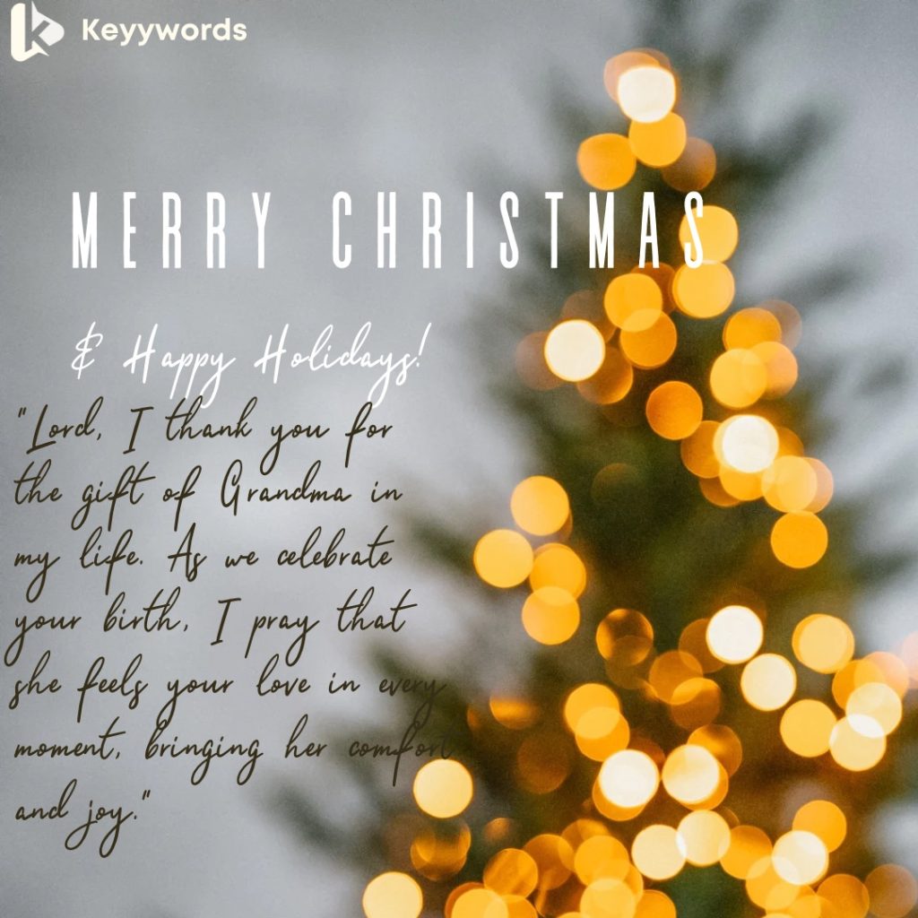 Christmas Prayers For Grandma